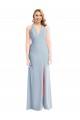 Purchase Stretch Crepe Trumpet Long Sleeveless Open Back Evening Dress