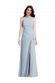 Purchase Stretch Crepe Trumpet Long Sleeveless High Slit Prom Dresses