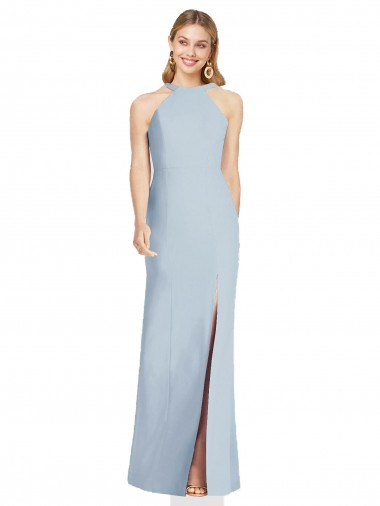 Purchase Stretch Crepe Trumpet Long Sleeveless Backless Formal Evening Dress