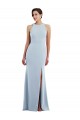 Purchase Stretch Crepe Trumpet Long Sleeveless Open Back Formal Evening Dress