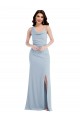 Purchase Stretch Crepe Trumpet Trumpet Sleeveless Light Sky Blue Formal Dress