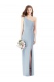 Purchase Stretch Crepe Trumpet Long Sleeveless Light Sky Blue Semi Formal Evening Dress