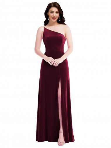 Purchase Stretch Velvet Trumpet Long Sleeveless Black Tie Evening Dress