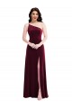 Purchase Stretch Velvet Trumpet Long Sleeveless Black Tie Evening Dress