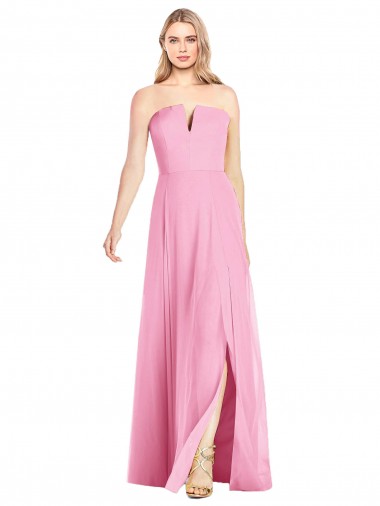 Purchase Soft Chiffon Trumpet Trumpet Sleeveless Hot Pink Semi Formal Evening Dress