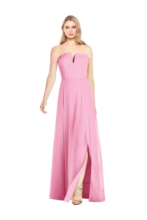 Purchase Soft Chiffon Trumpet Trumpet Sleeveless Hot Pink Semi Formal Evening Dress