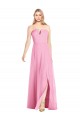 Purchase Soft Chiffon Trumpet Trumpet Sleeveless Hot Pink Semi Formal Evening Dress