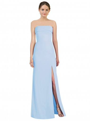 Purchase Soft Chiffon Trumpet Long Sleeveless Low Back Black Tie Evening Dress