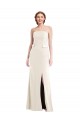 Purchase Stretch Crepe Trumpet Long Sleeveless Ivory Semi Formal Evening Dress