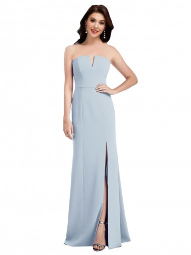 Purchase Stretch Crepe Trumpet Long Sleeveless Low Back Evening Dress