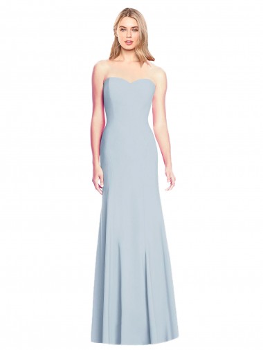 Purchase Stretch Crepe Trumpet Long Sleeveless Low Back Formal Dress