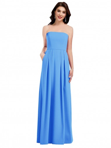 Purchase Stretch Crepe Trumpet Long Sleeveless Low Back Semi Formal Evening Dress