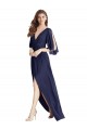 Purchase Soft Chiffon Trumpet Long Sleeveless Tie Back Semi Formal Evening Dress