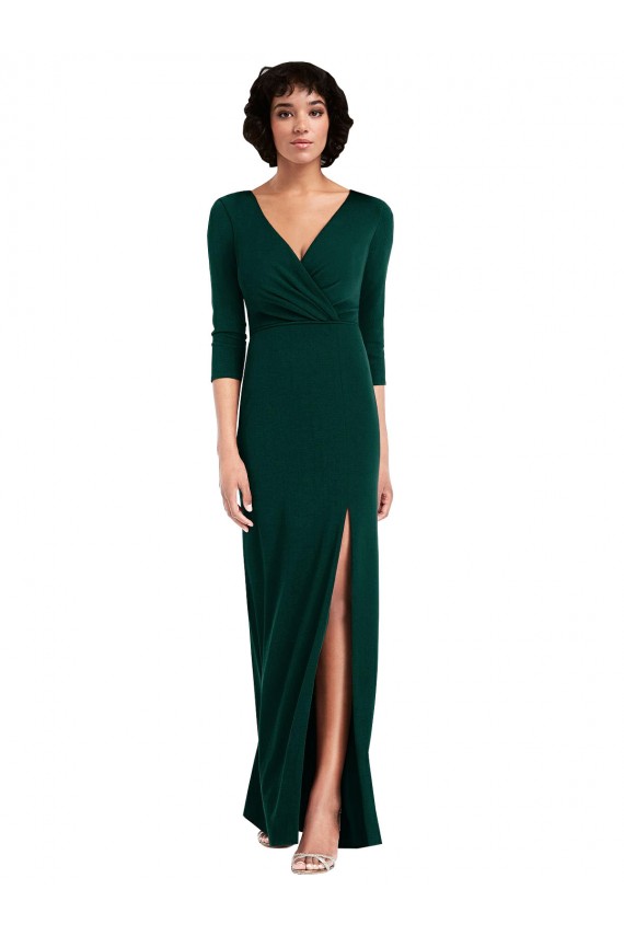 Purchase Spandex Trumpet Long Long Sleeves V-Back Formal Evening Dress