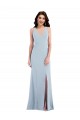 Purchase Stretch Crepe Trumpet Long Sleeveless Criss Cross Back Evening Dress