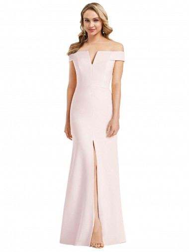 Purchase Stretch Crepe Trumpet Long Sleeveless Evening Dress