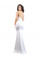 Purchase Stretch Crepe Mermaid Long Sleeveless Low Back Black Tie Evening Dress